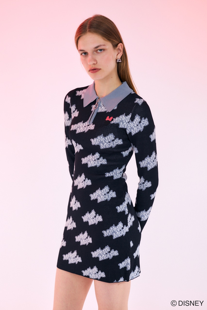 MD LOGO JQD ニットワンピース BLK FREE