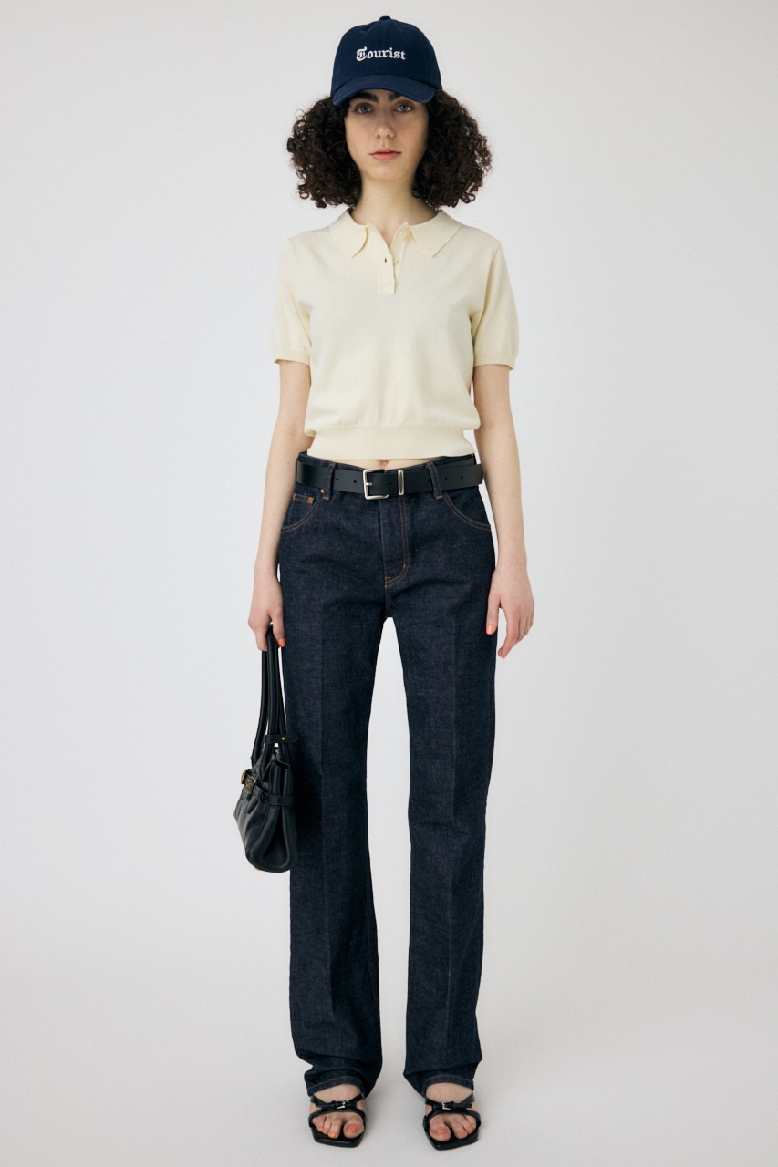 BASIC KNIT ポロ IVOY FREE