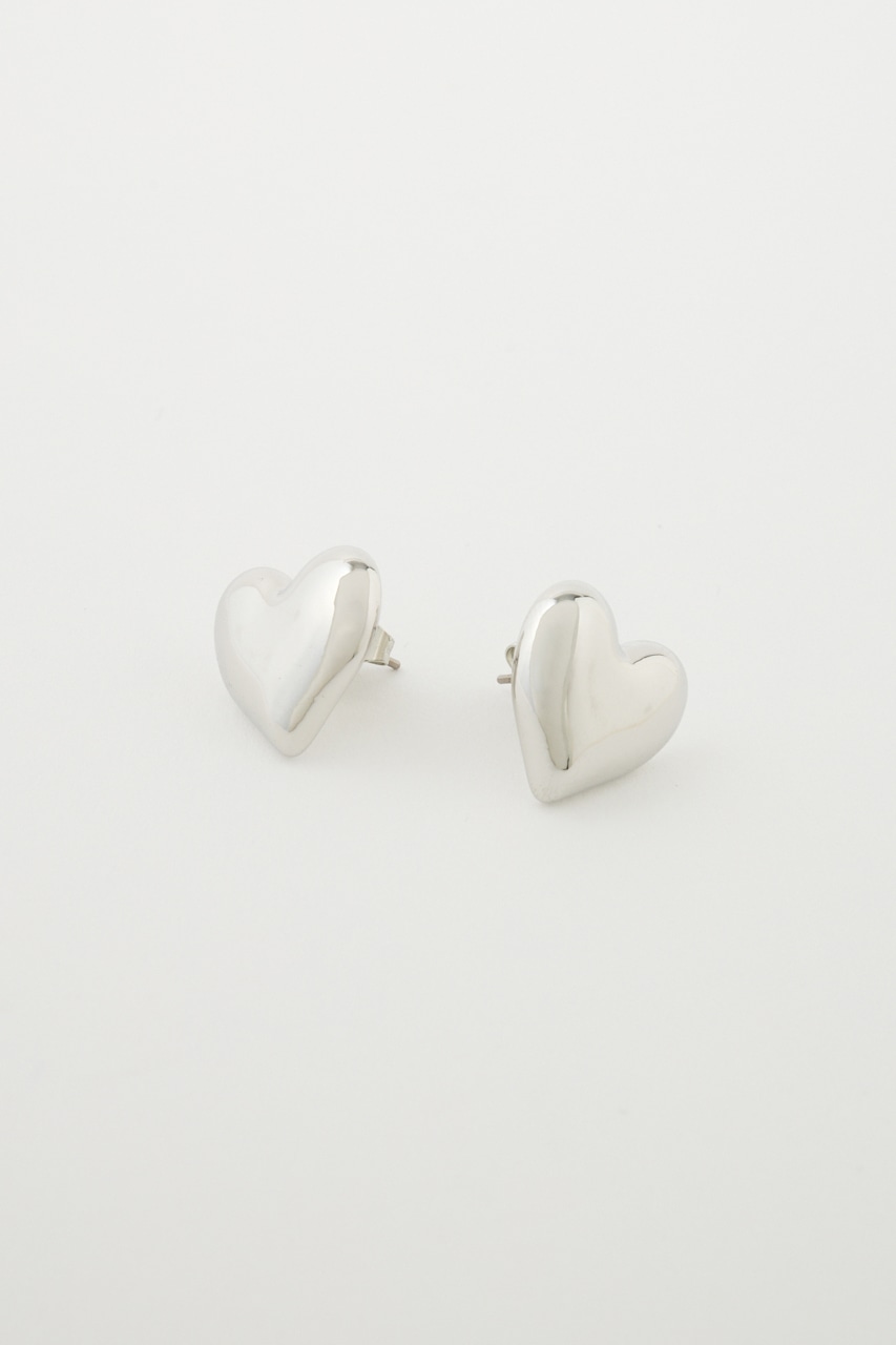 CHUBBY HEART イヤリング SLV FREE