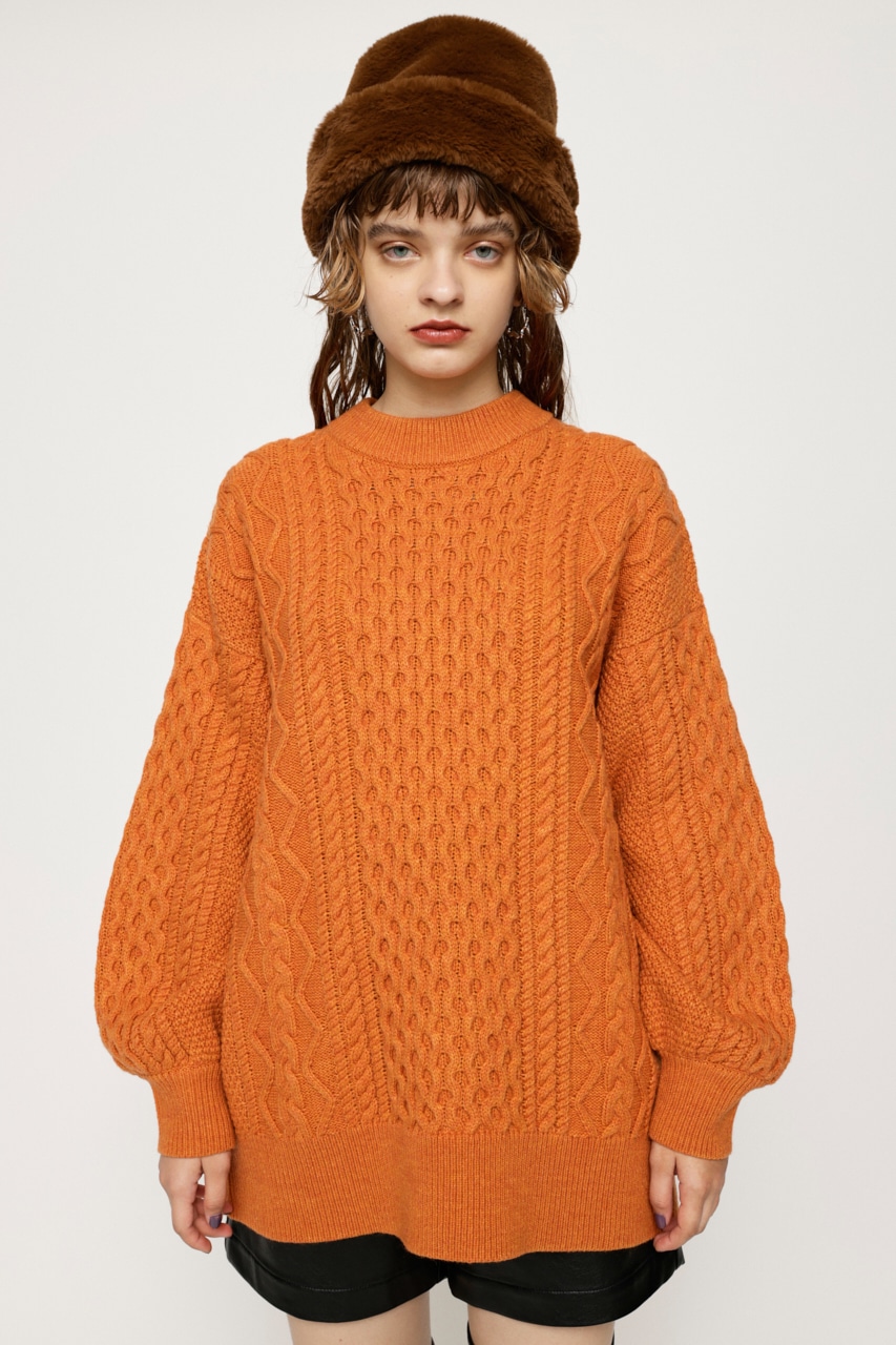 SLY | CABLE LOOSE MG トップス (ニット ) |SHEL'TTER WEBSTORE SLY | CABLE LOOSE MG トップス (ニット ) |SHEL'TTER WEBSTORE