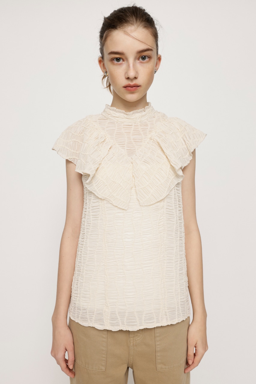 SLY | CODE GATHER RUFFLE トップス (タンクトップ ) |SHEL