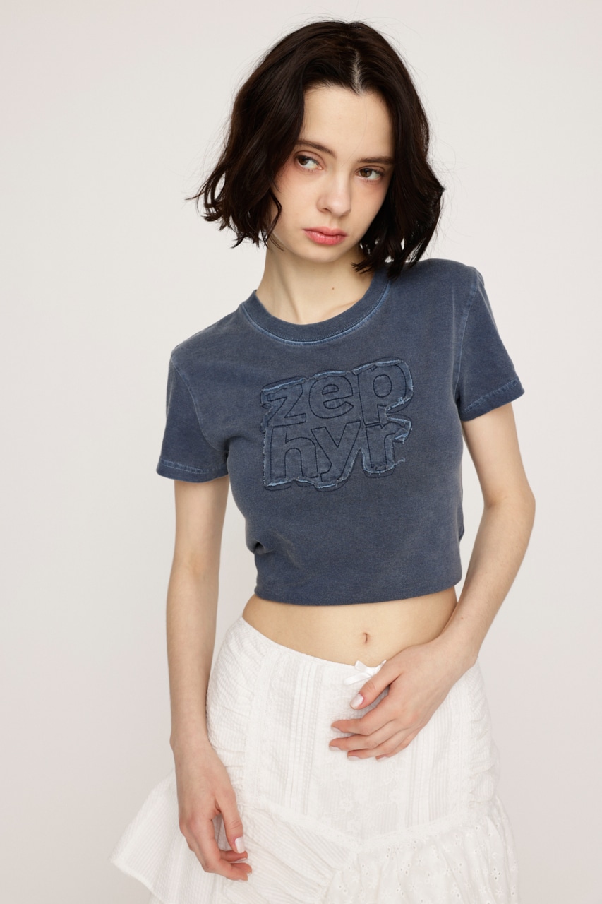 PATCH LOGO COMPACT Tシャツ BLU FREE