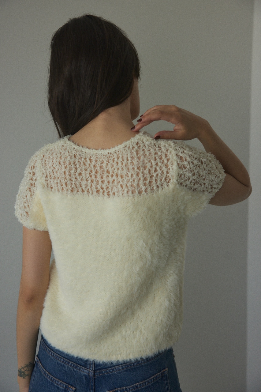 shaggy switching  tops O/WHT FREE