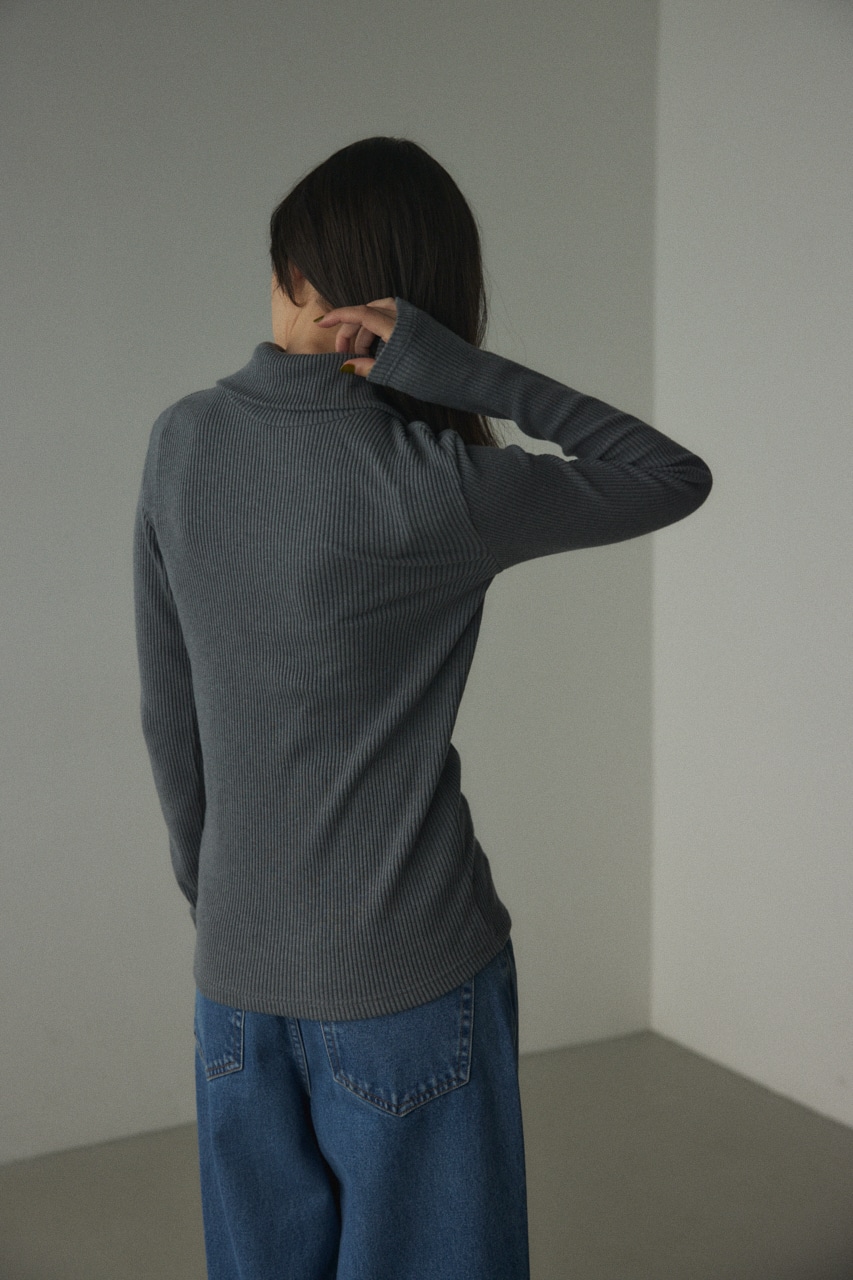 manyway turtle neck tops GRY FREE