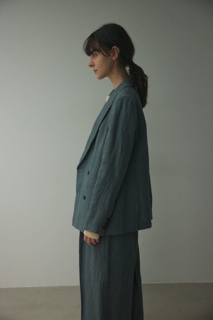 linen double jacket BLU 2