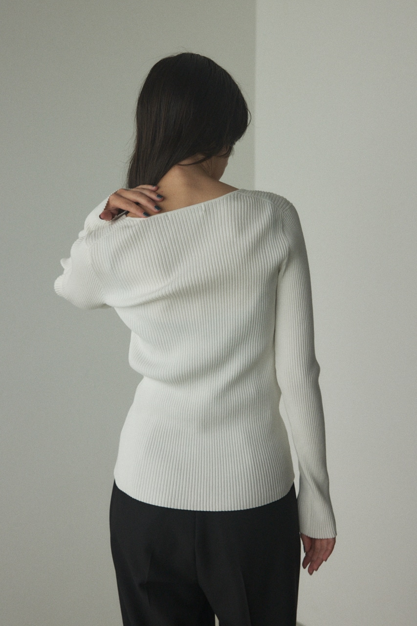 washable round neck tops O/WHT FREE