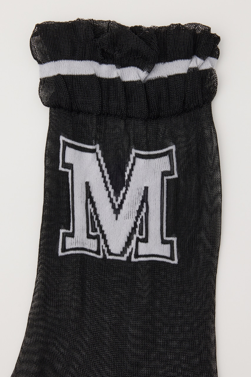【MAISON MAVERICK PRESENTS】カレッジチュールソックス BLK FREE