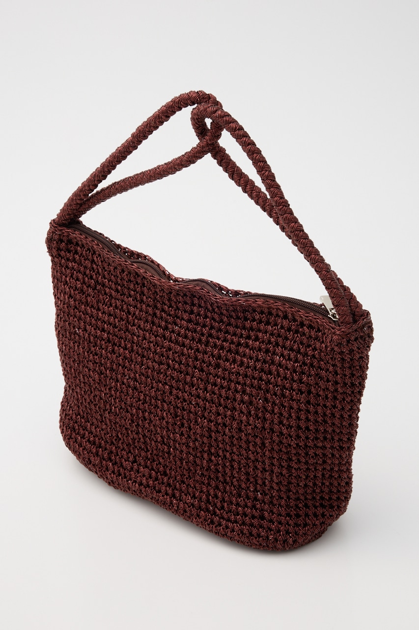 【SHEL'TTER SELECT】2wayハンドルメタリックコード編みバッグ D/GLD FREE