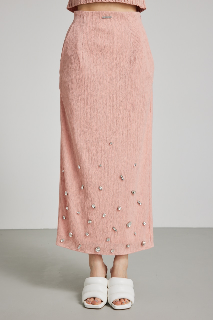 ビジューヘムJ/WタイトSK L/ORG M