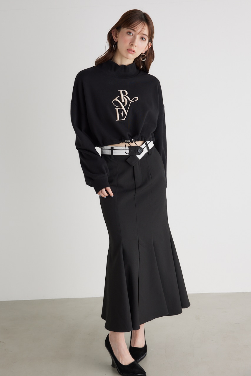 バルーンヘムロゴスウェットTOP BLK FREE