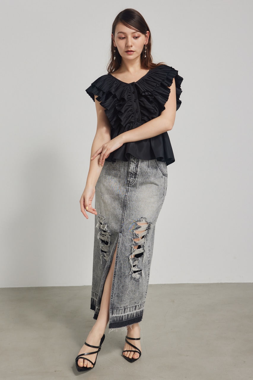 バックオープンペプラムBLS BLK FREE