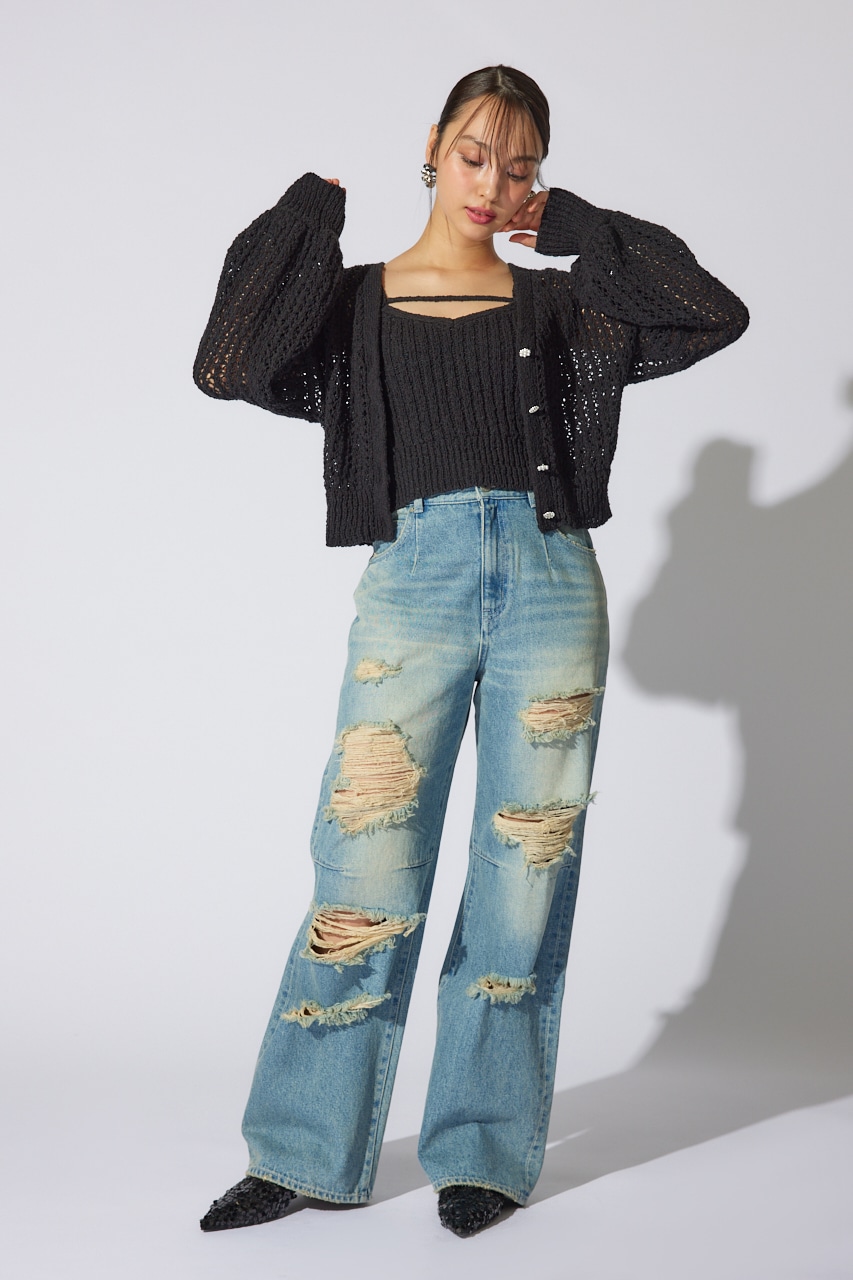 ニットビスチェ BLK FREE