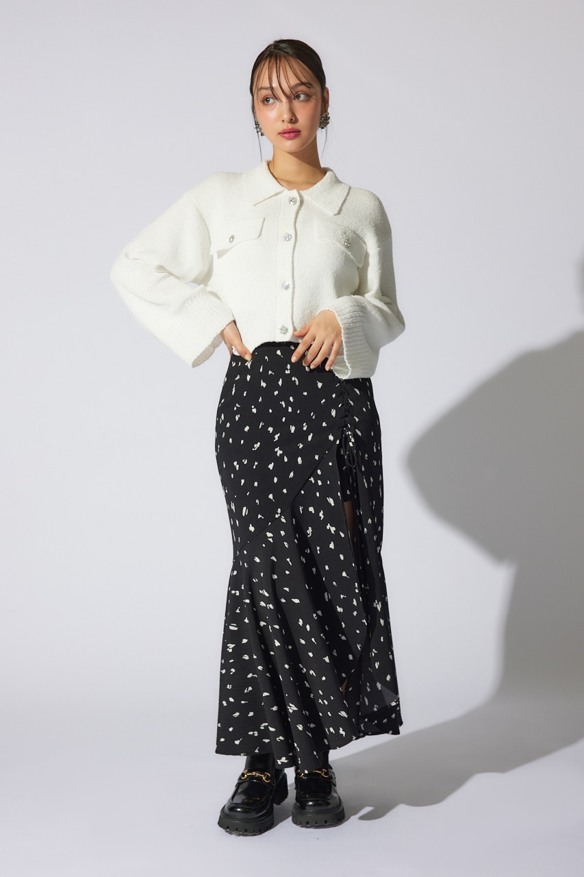 ビジューニットジャケット WHT FREE