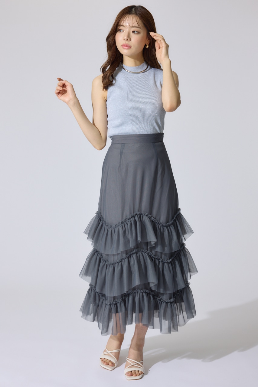 ウォッシャブルリブタンクトップ GRY M