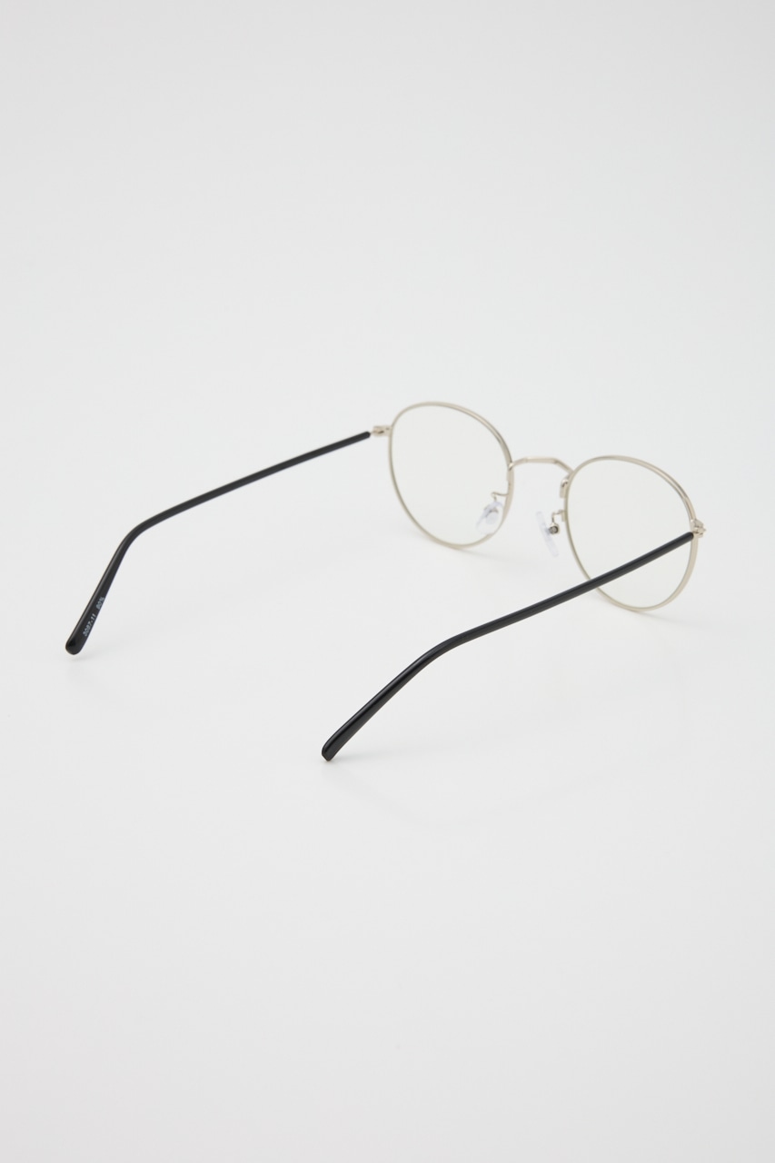 シルバーフレームラウンドアイウェア CLR FREE