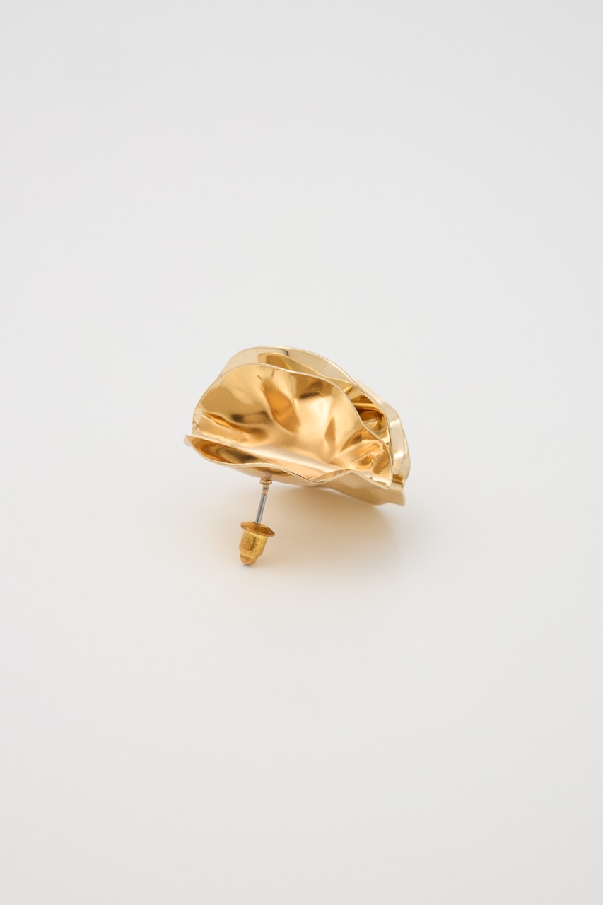 フラワーモチーフピアス GLD FREE
