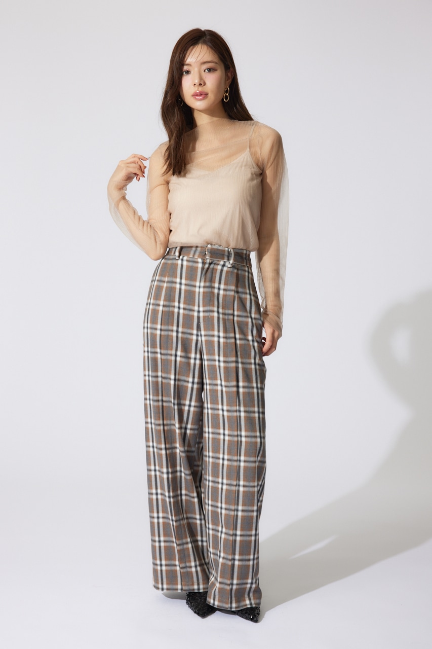 ランダムリブシアーニットトップス BEG FREE