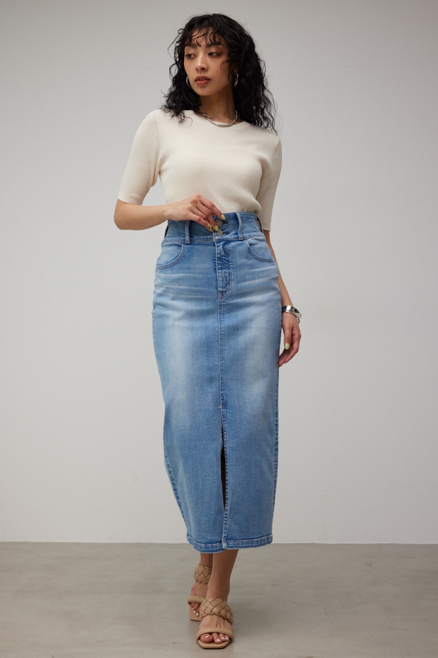 KSUBI MUSE MAXI スリットデニムスカート KSUBI MUSE MAXI スリットデニムスカート