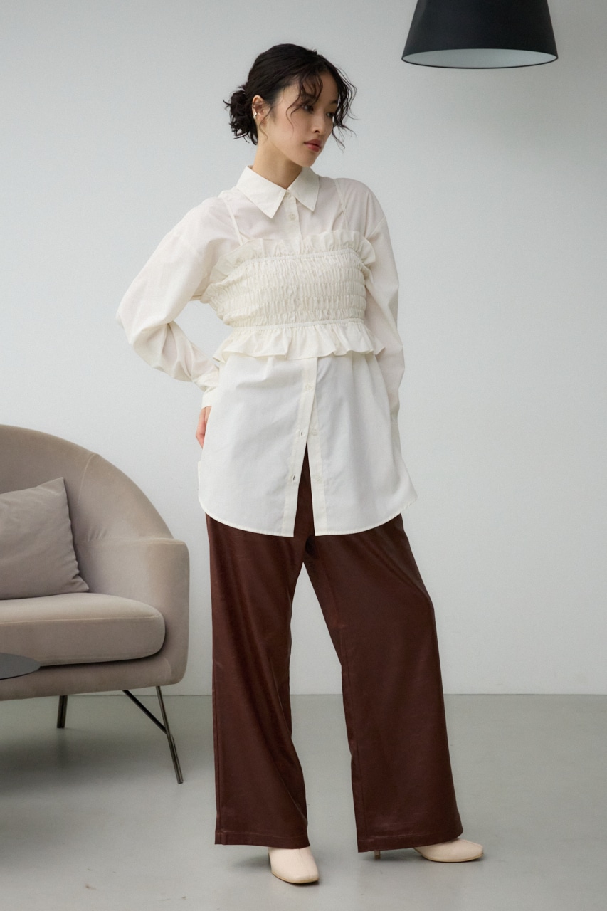 ビスチェ付きオーバーシャツ IVOY FREE