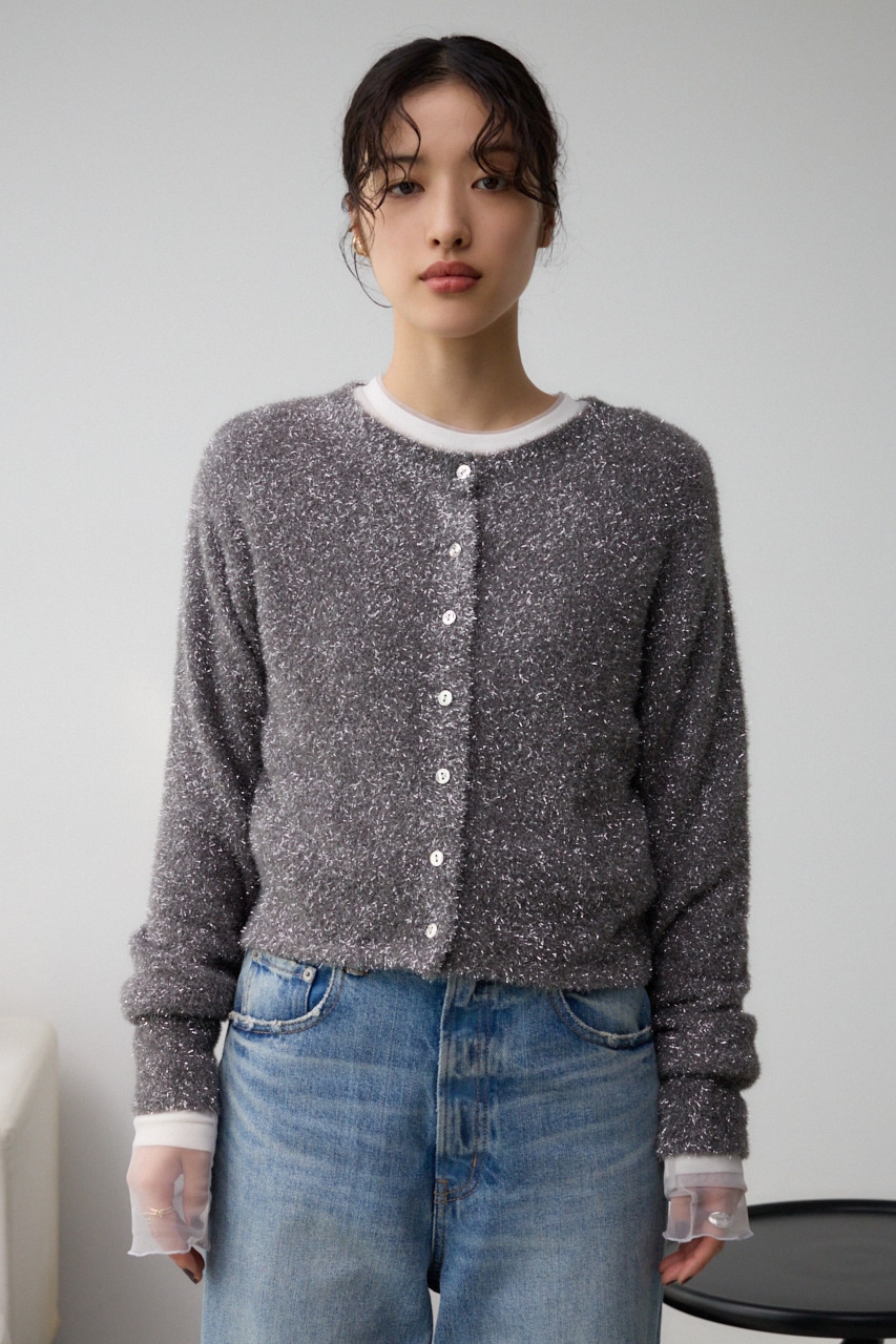 2WAYラメシャギーニット D/GRY FREE