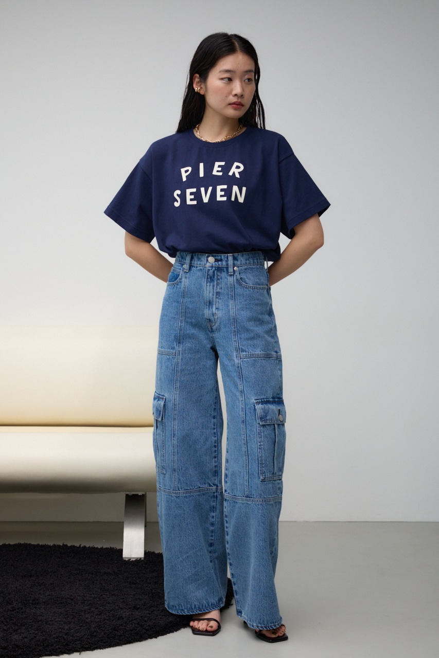 JM ロゴプリントTシャツ NVY FREE