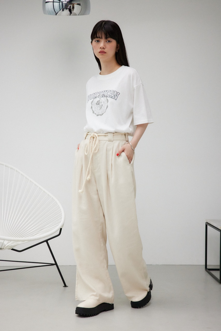 カレッジルーズTシャツ WHT FREE