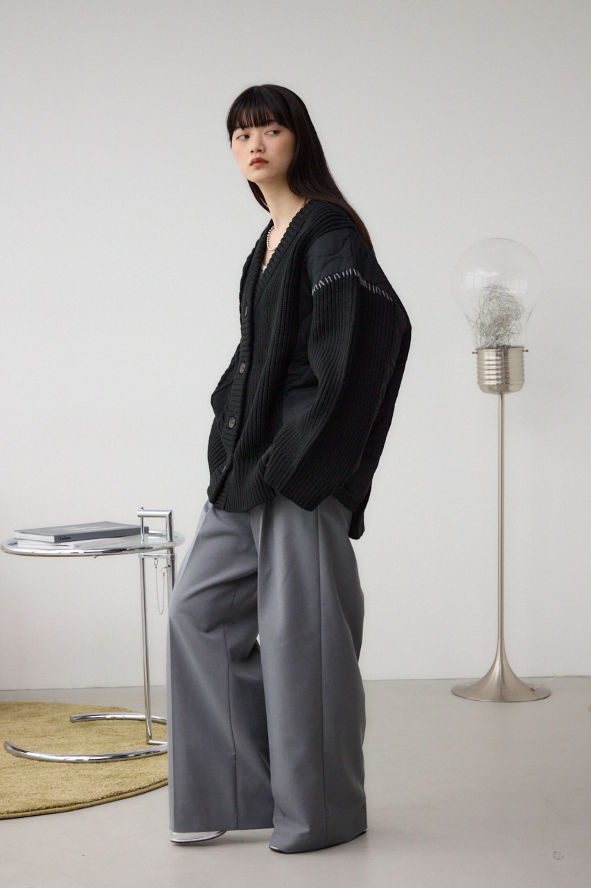 コンビネーションカーディガン BLK FREE