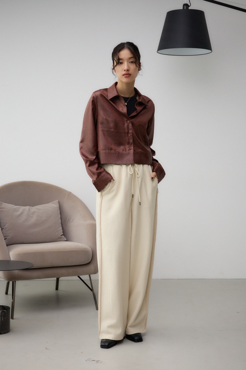 フェイクレザーシャツ D/BRN FREE