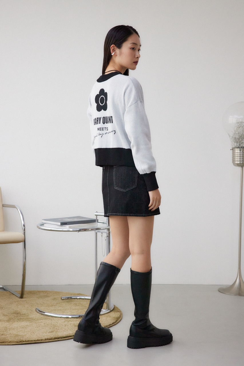 MARY QUANT×AZUL ロゴカーディガン WHT FREE
