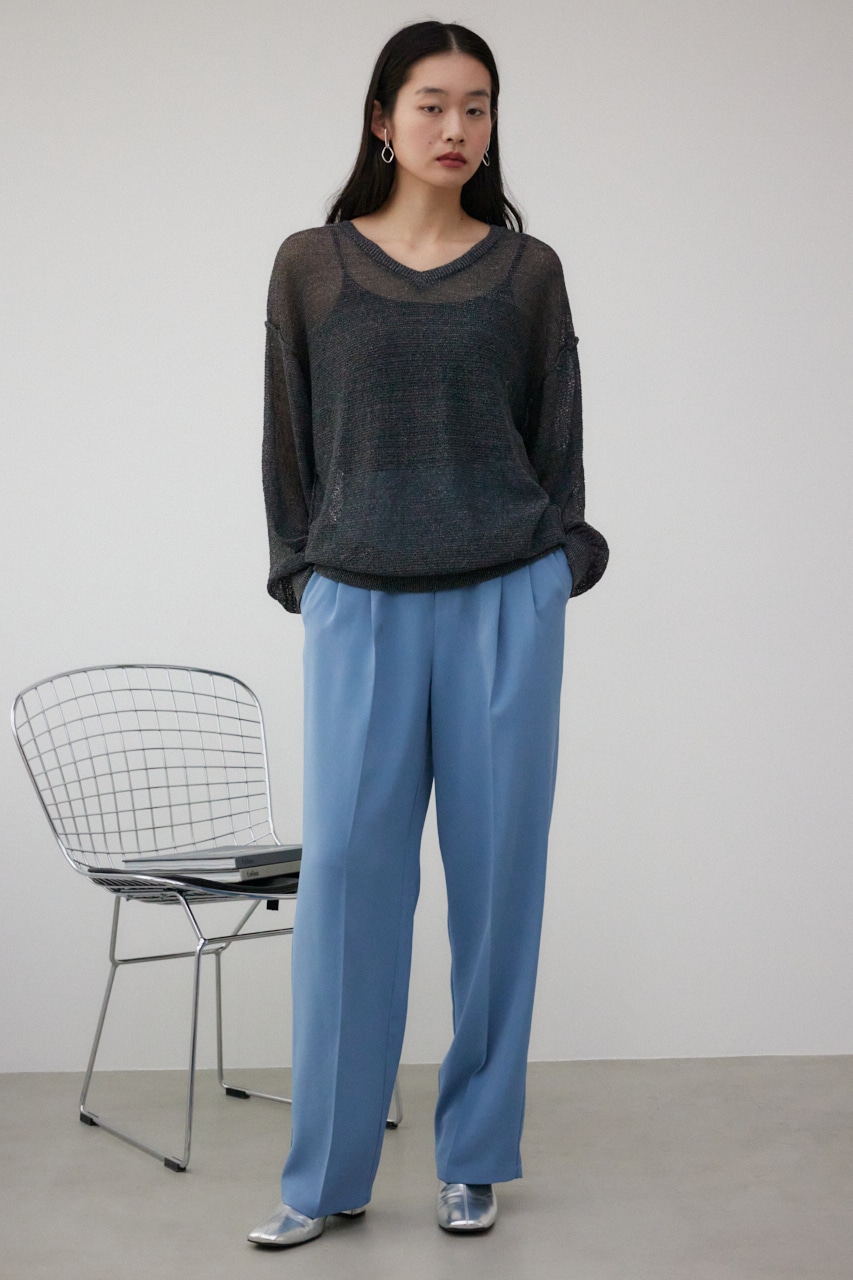 シアーグリッタールーズニット BLK FREE