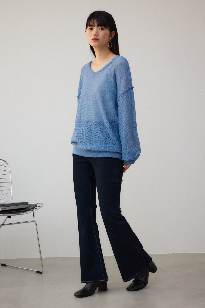 シアーグリッタールーズニット BLU FREE