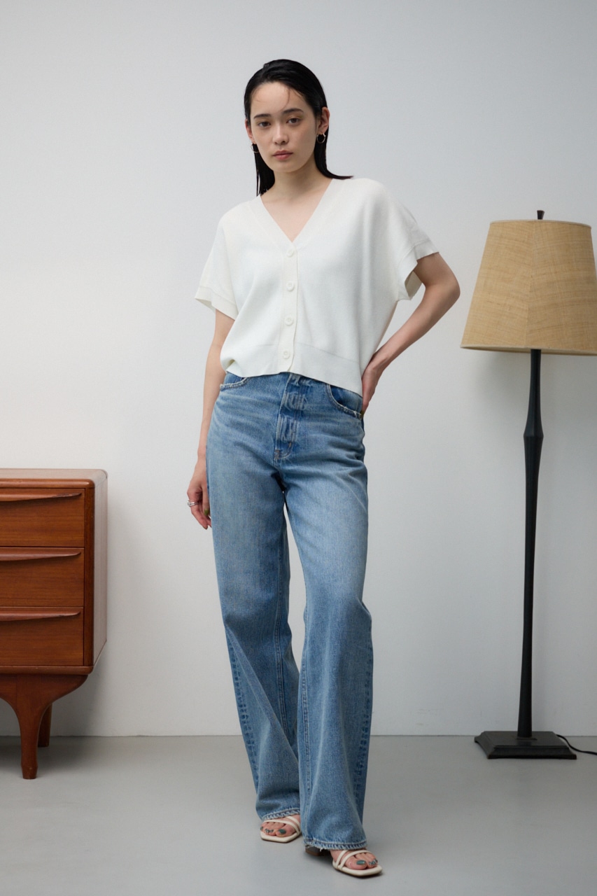 半袖ニットカーディガン IVOY S