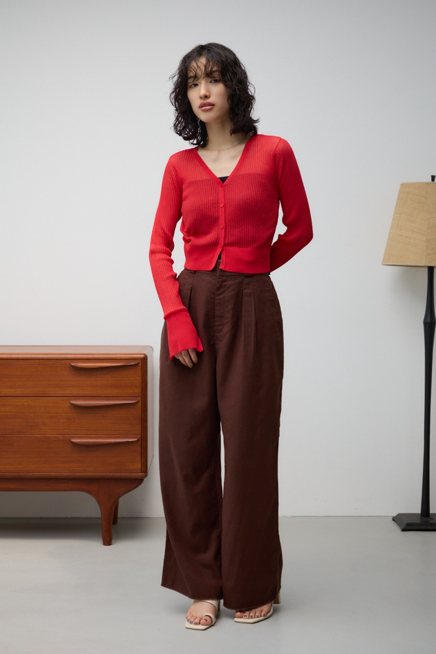 AZUL BY MOUSSY | シアーリブショートカーデ (カーディガン