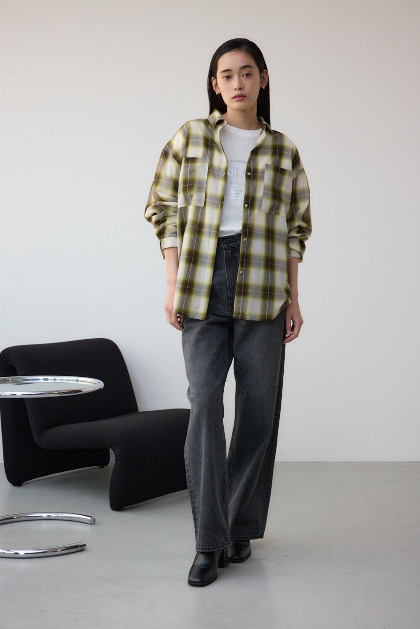 オンブレチェックライトシャツ 柄KHA FREE