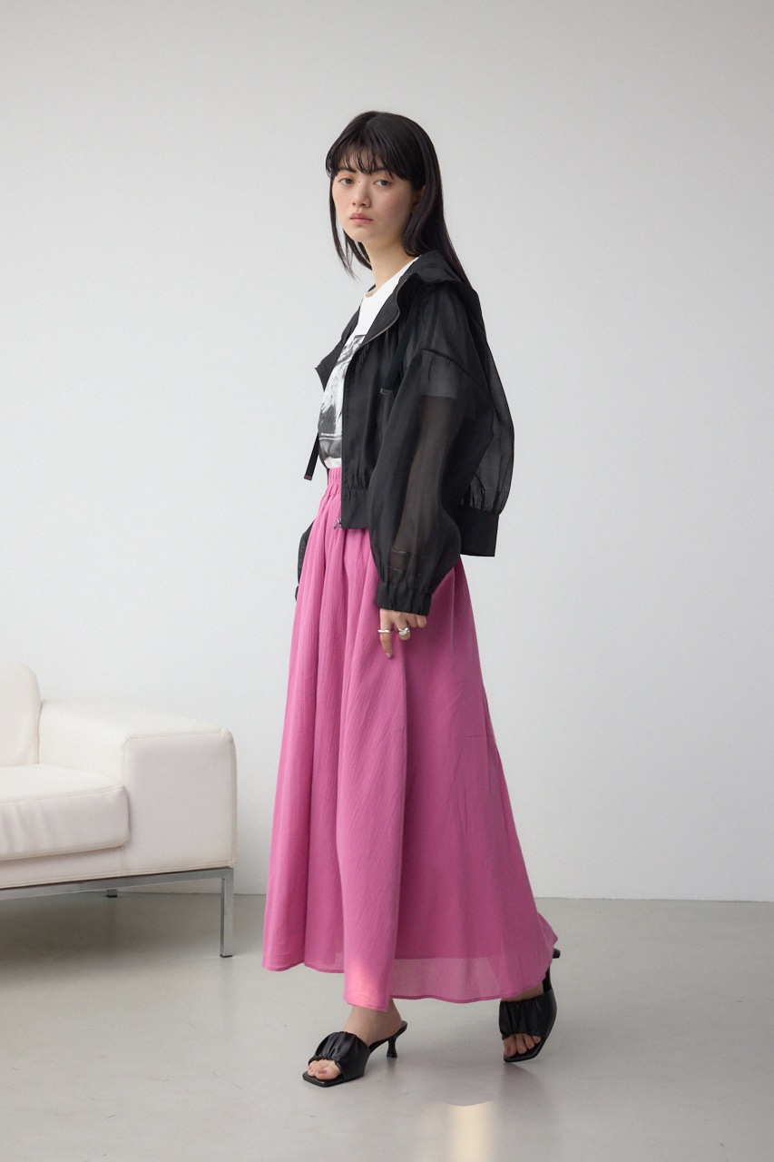 コットンボイルフレアスカート PNK FREE