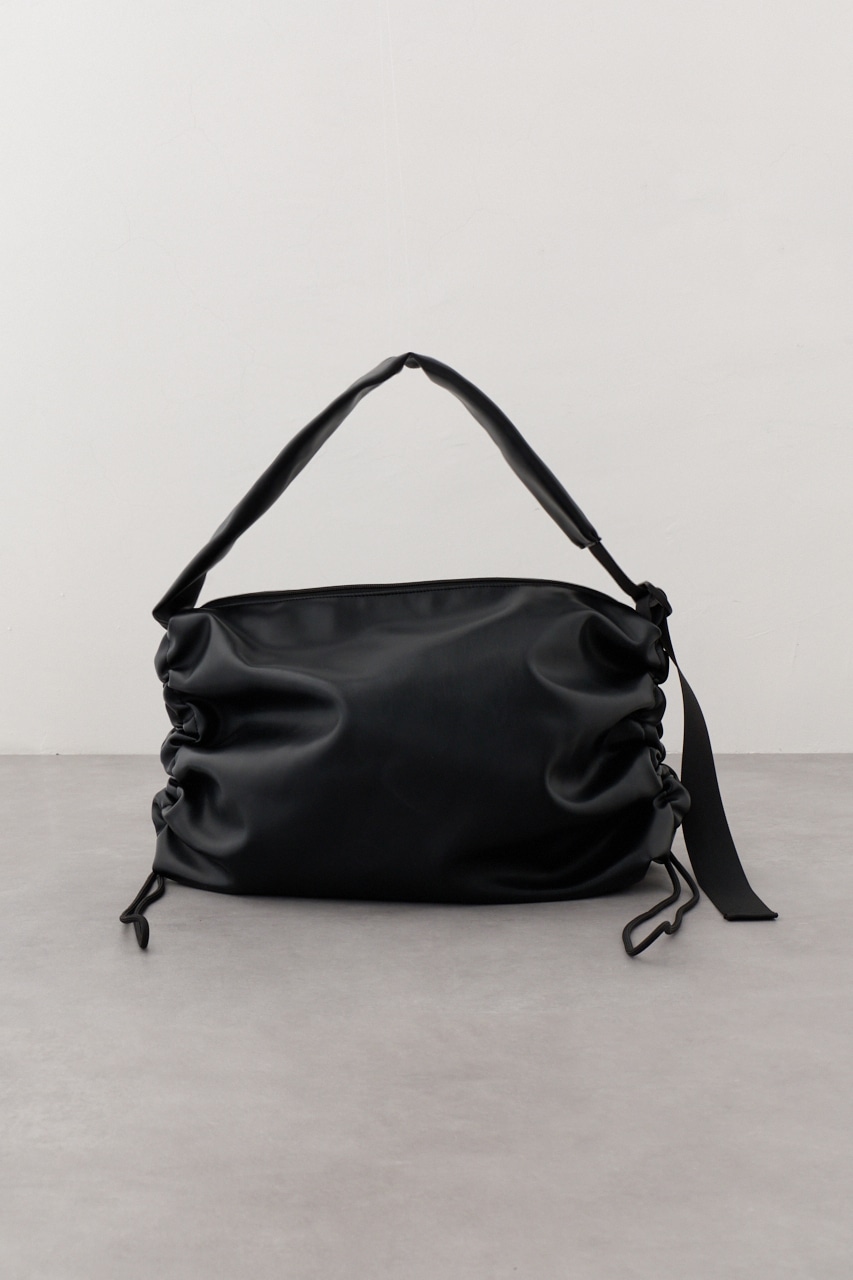 サイドギャザーパデットバッグ BLK FREE