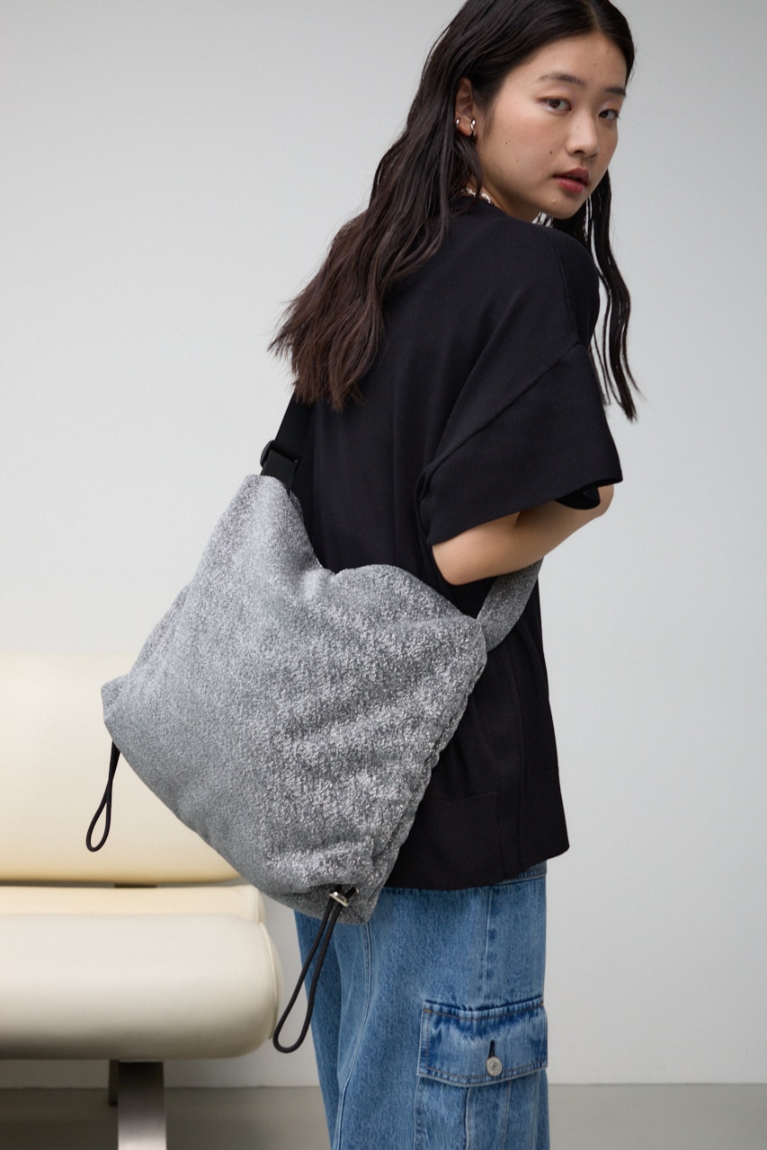 サイドギャザーパデットバッグ M/BLK FREE