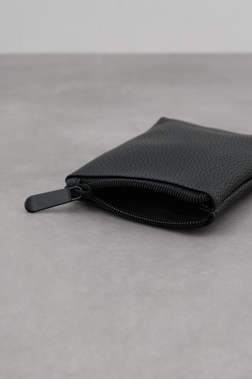 シュリンクフェイクレザーミニポーチ BLK FREE