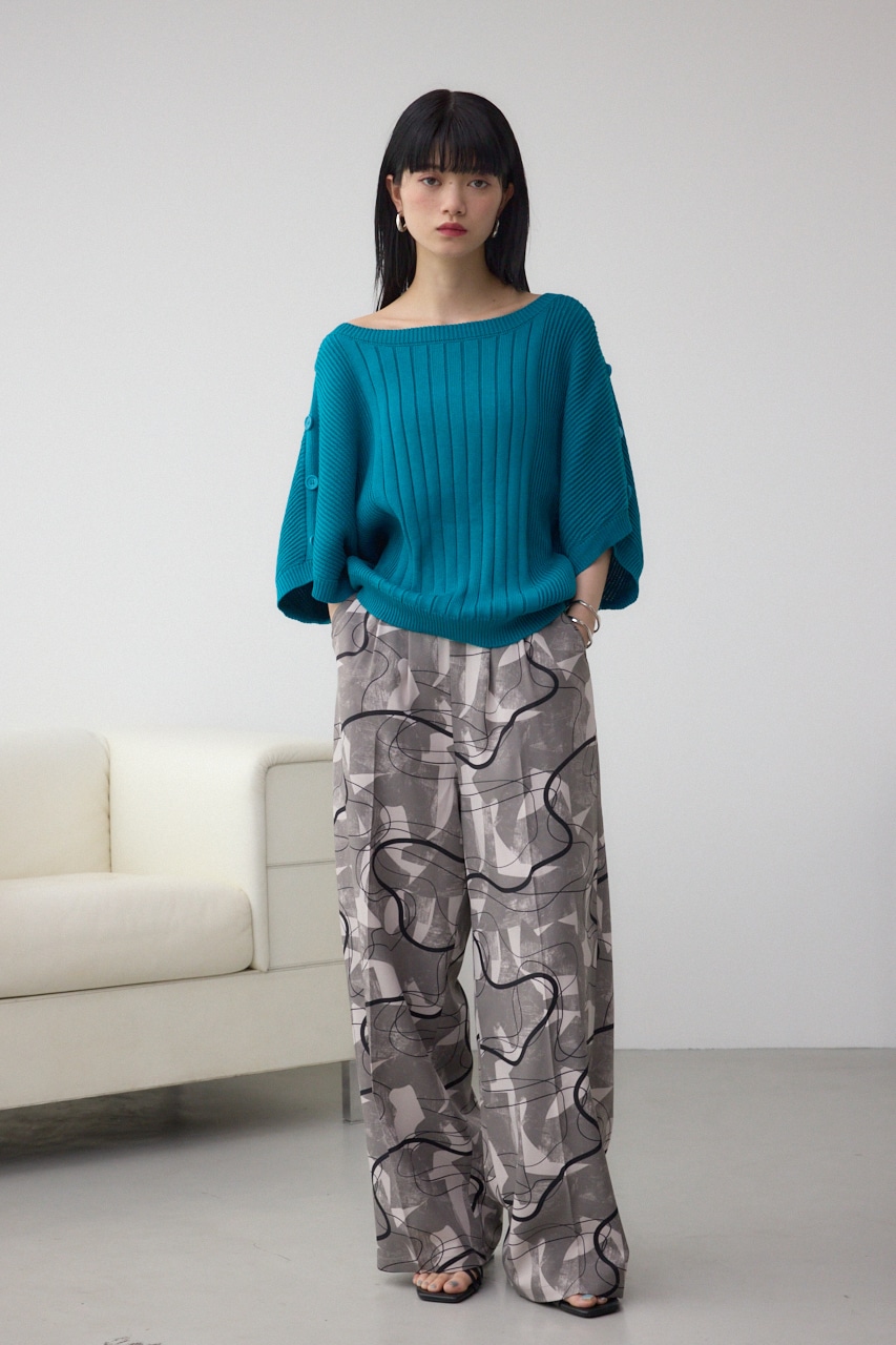 2WAYショルダーボタンニット BLU FREE