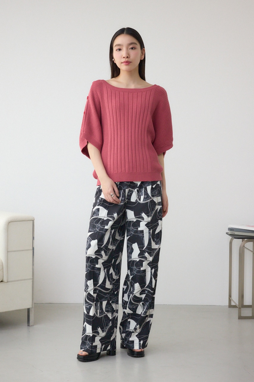 2WAYショルダーボタンニット PNK FREE