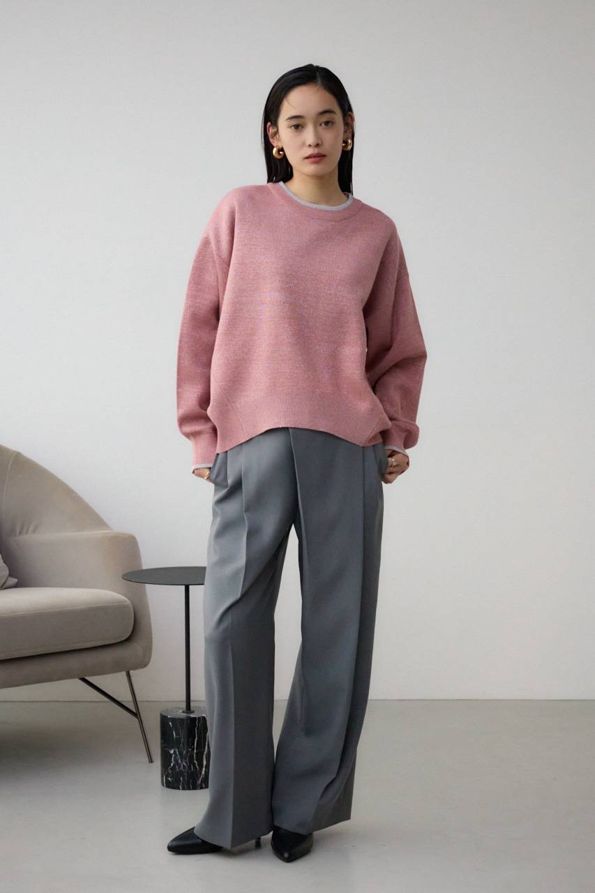 スウェットライクジャガードニット PNK FREE