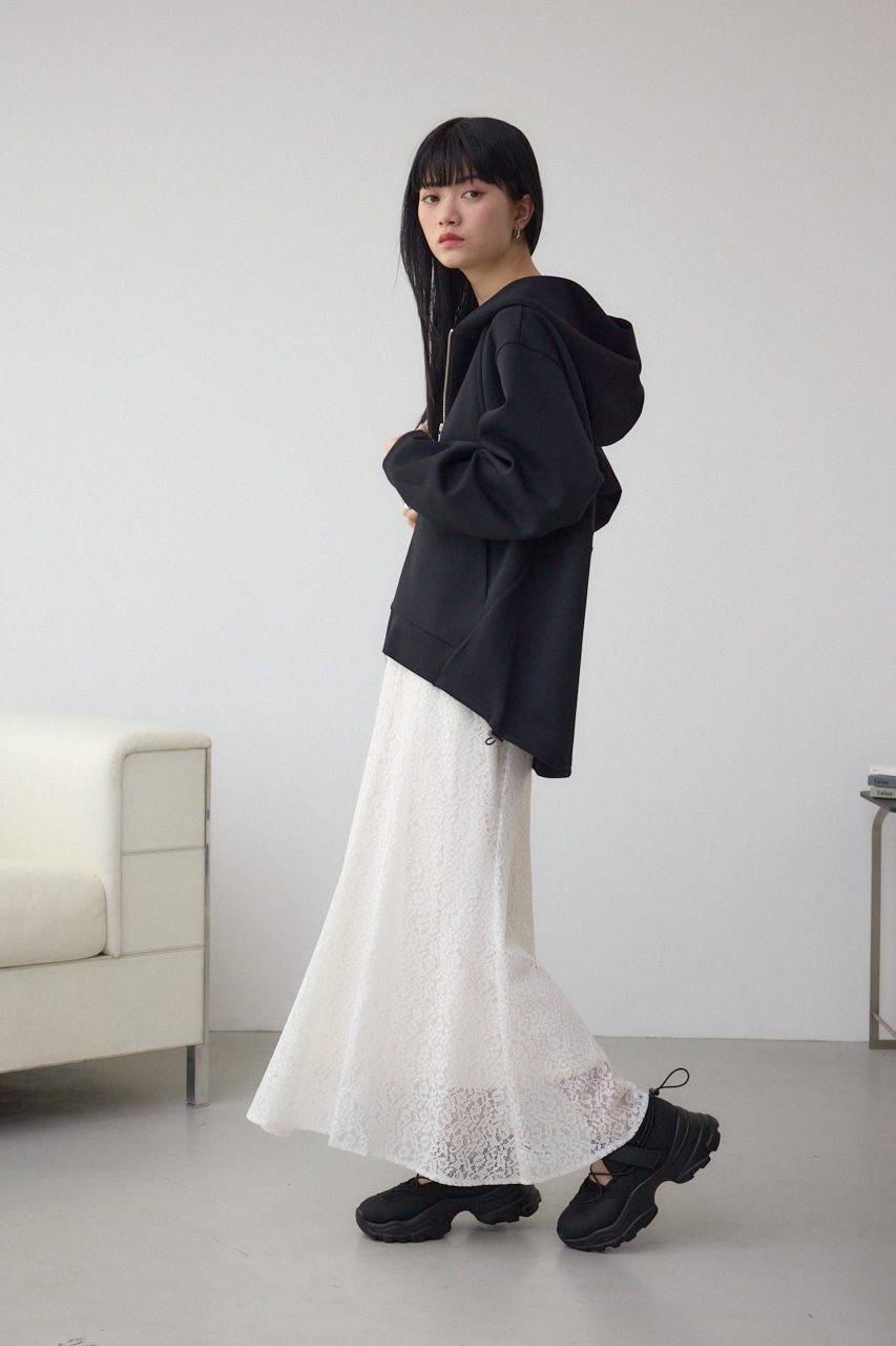 デザインポンチパーカー BLK FREE