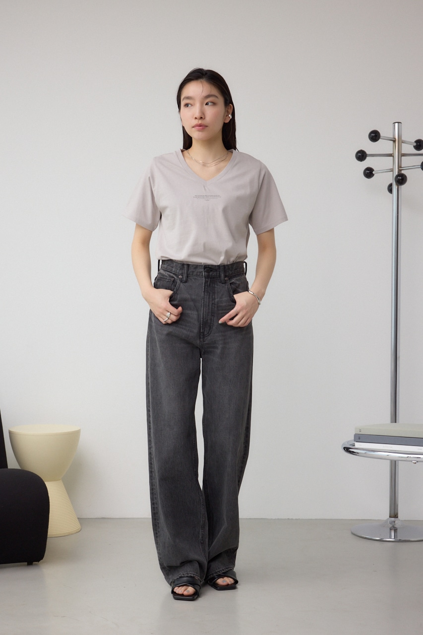 チェストメッセージロゴTシャツ L/GRY S