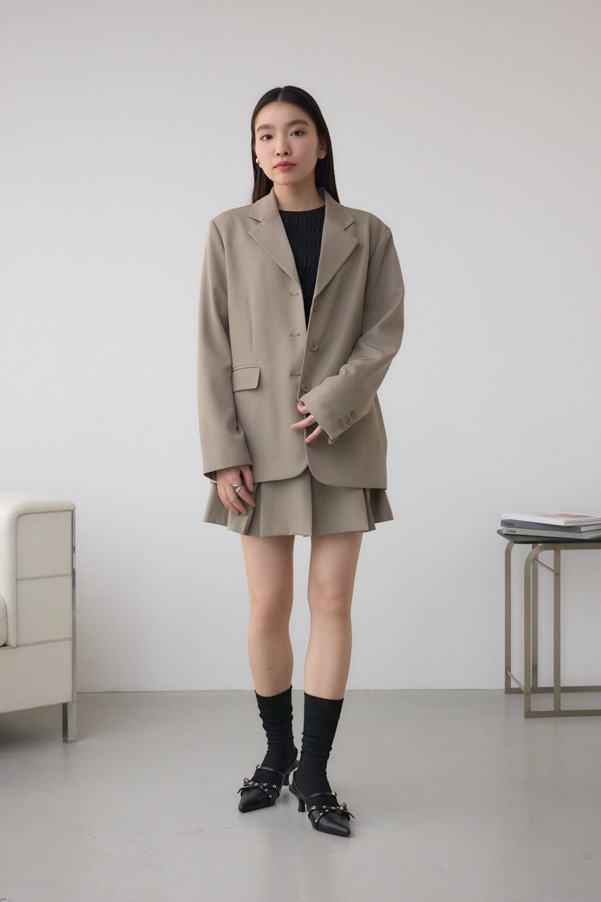 プリーツミニスカートパンツ L/BRN FREE