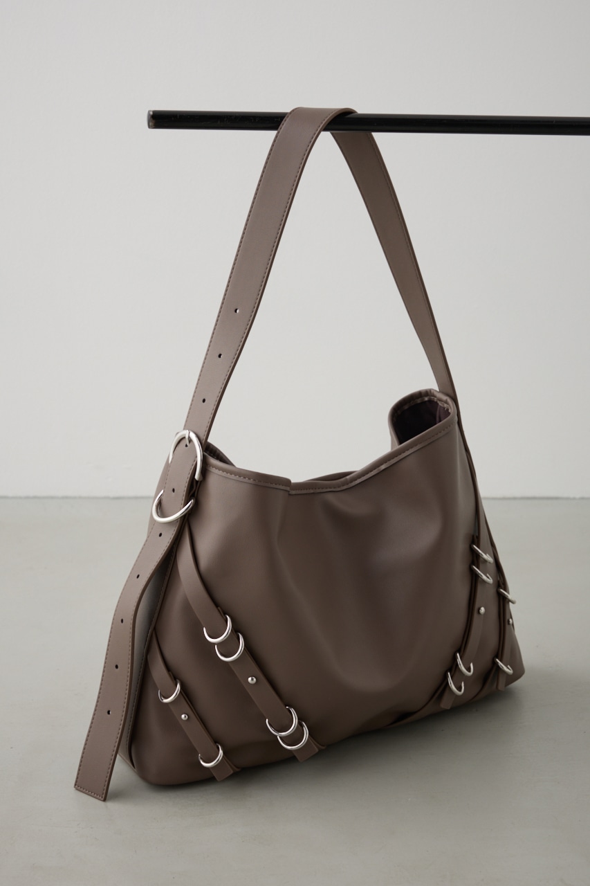 ナローベルトデザイントートバッグ BRN FREE