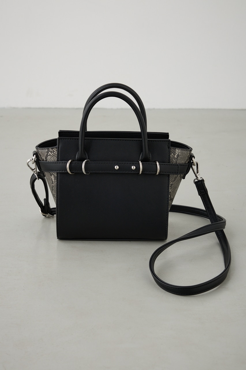 ベルトデザイントラペイズドバッグ BLK FREE