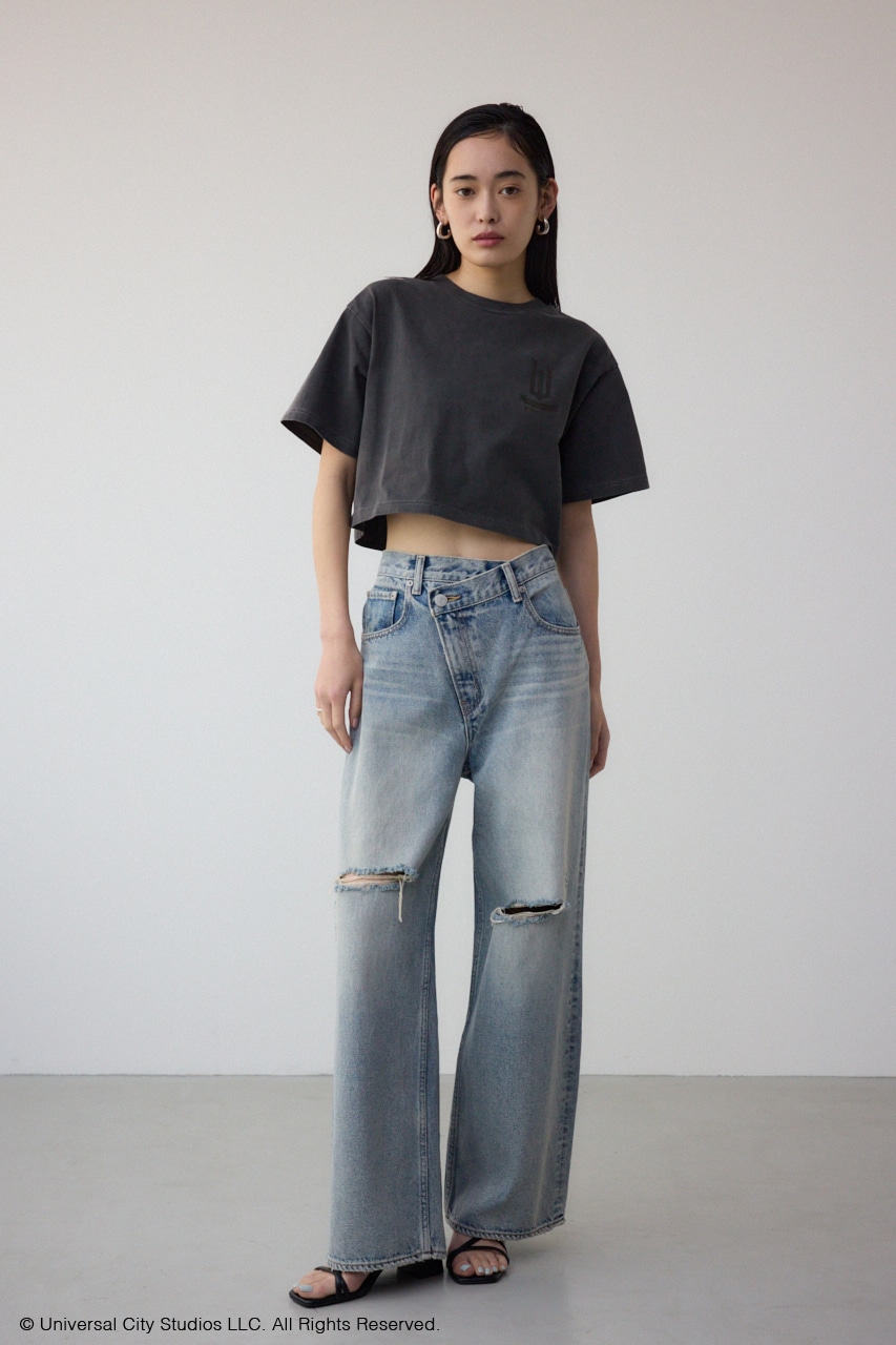 【WICKED×AZUL】ピグメントバックロゴT BLK M