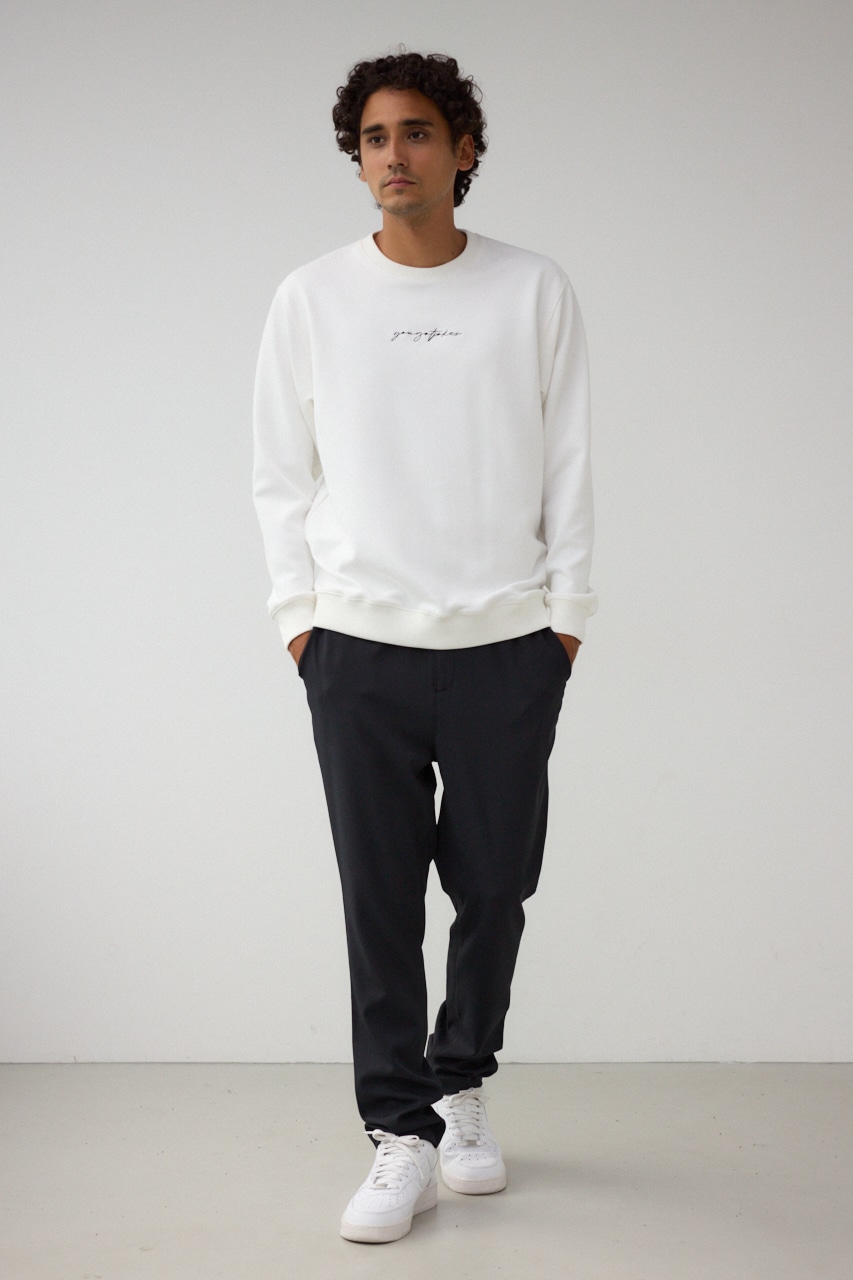 フェイクスウェード刺繍ロゴトップス WHT FREE