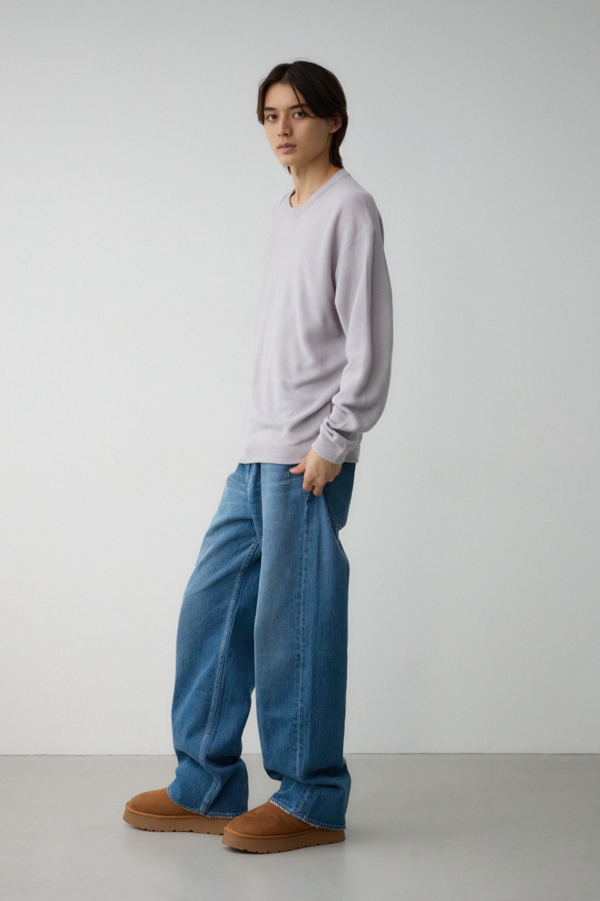 ベーシックガーターニット L/GRY L