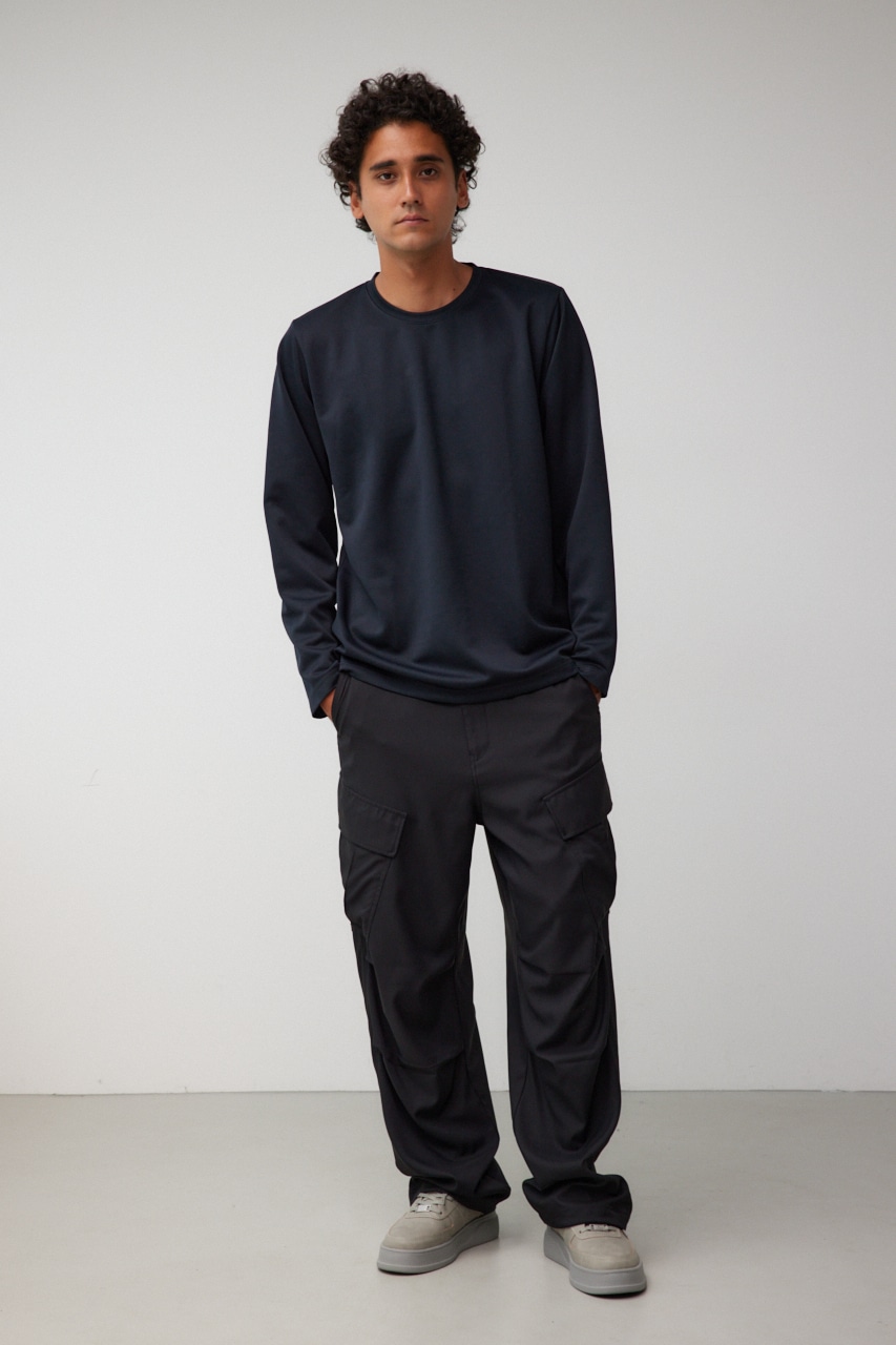 ベーシックポンチロングTシャツ BLK M